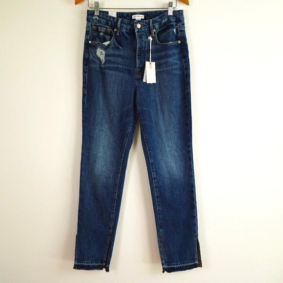 Good American Good Boy Jeans Women's Size 4 Blue Denim - Picture 1 of 14